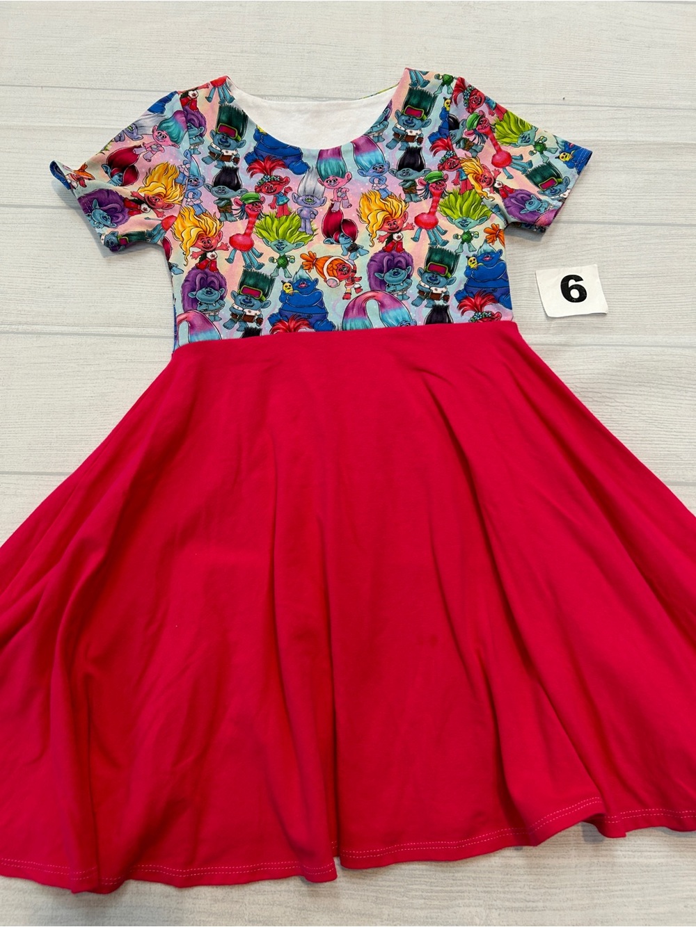 Malia and Kai Trolls Band Together Twirl Dress size 6